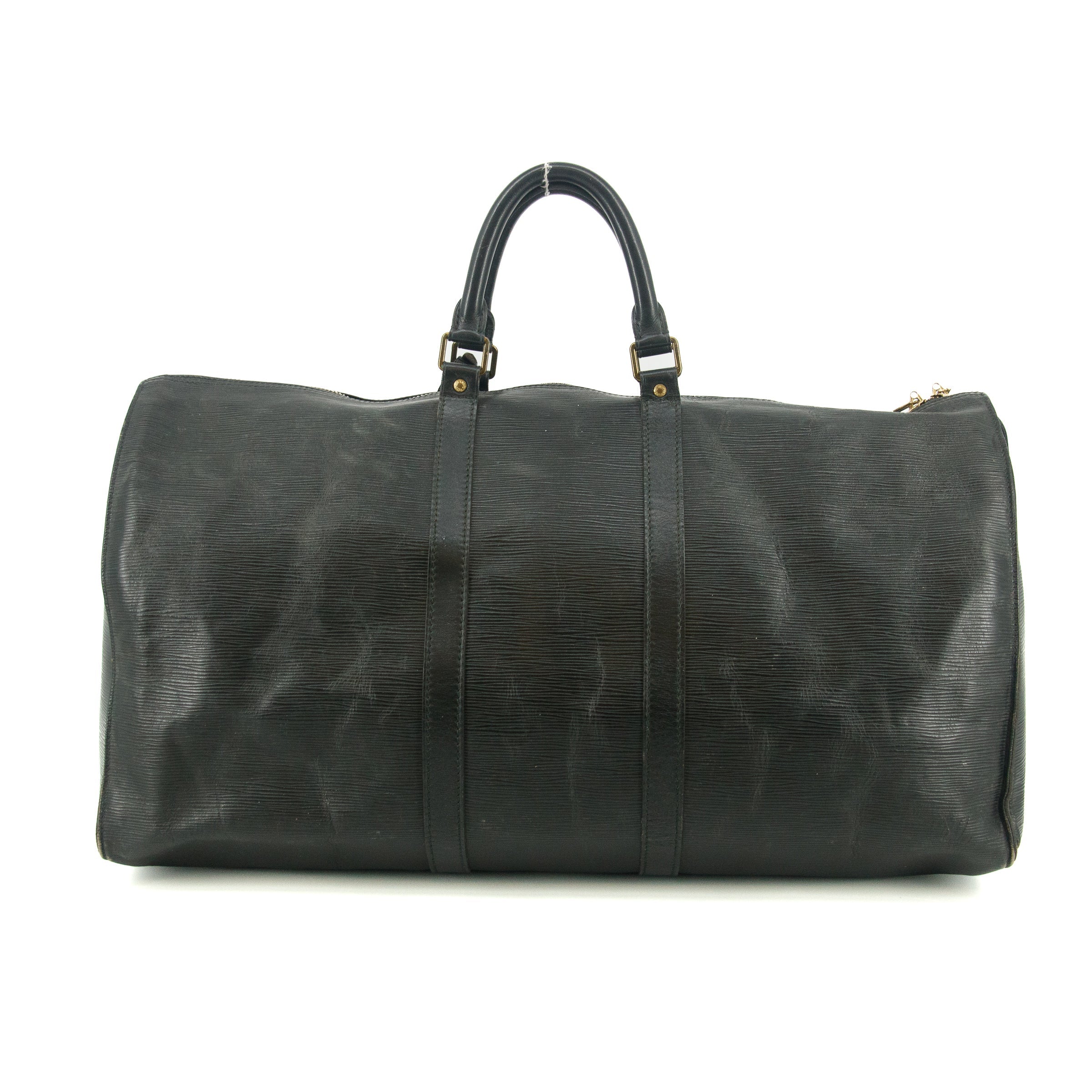 Louis Vuitton Black Epi Keepall 55 #2411