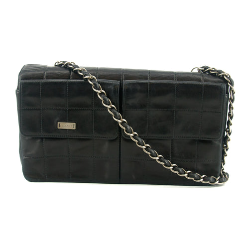 Chanel 2.55 Chocolate Bar Lambskin Shoulder Bag #6063