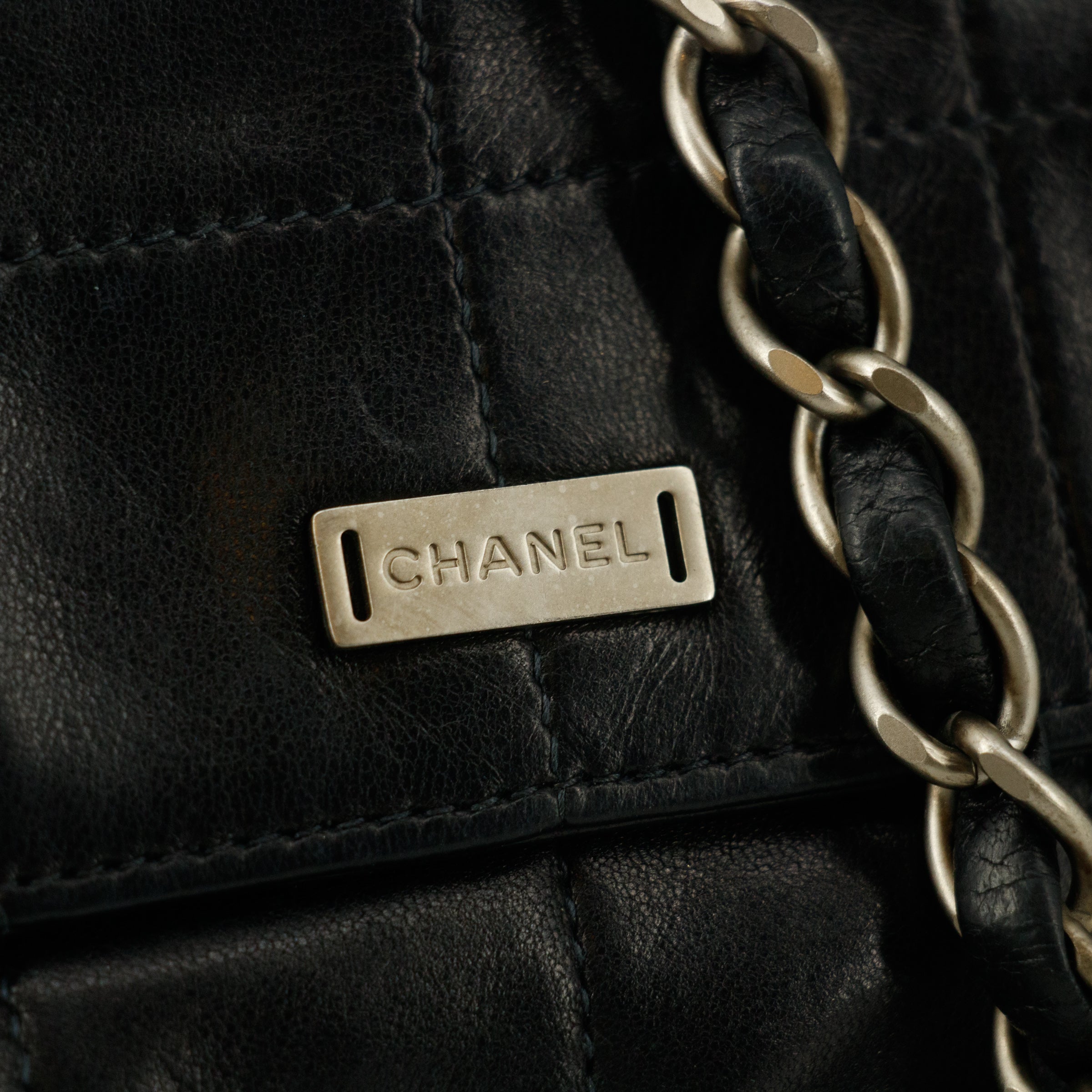 Chanel 2.55 Chocolate Bar Lambskin Shoulder Bag #6063