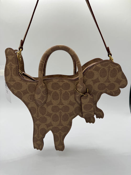 Coach Rexy Bag In Signature Canvas Imported With Keychain