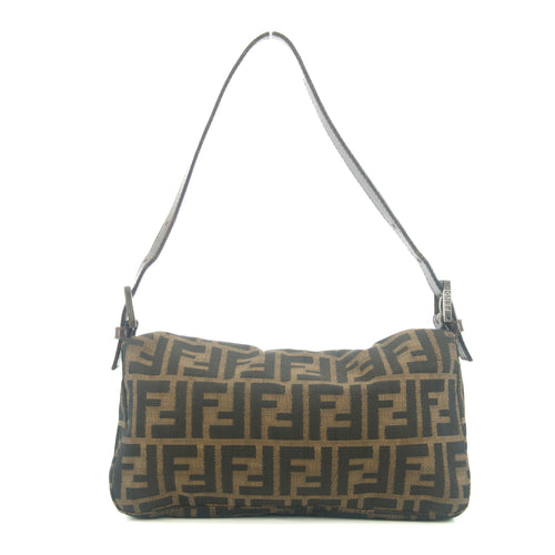 Fendi Brown Baguette Zucca Canvas Shoulder Bag #9217