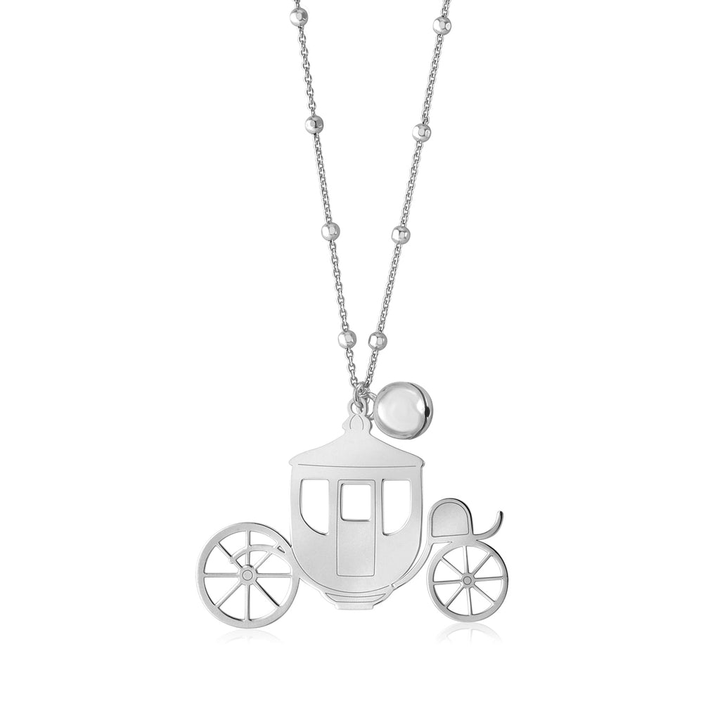 Coach silver carriage pendant 