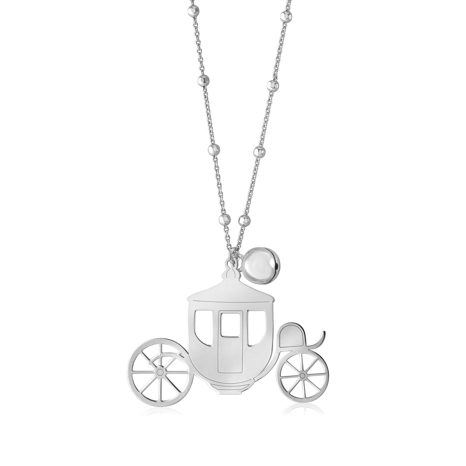 Coach silver carriage pendant 
