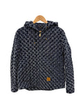Louis Vuitton Flocked Monogram Denim Hoodie Size 44
