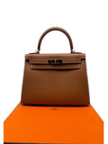 Hermes Kelly 28 Sellier Gold Epsom leather with gold hardware