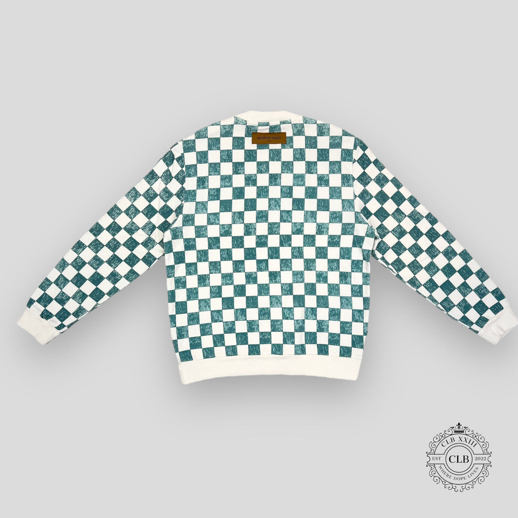 LOUIS VUITTON CHECKERED SWEATSHIRT - TEAL