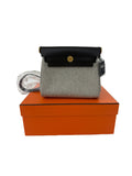 HERMES - Hermes Herbag Zip Toile and Leather 20 Black