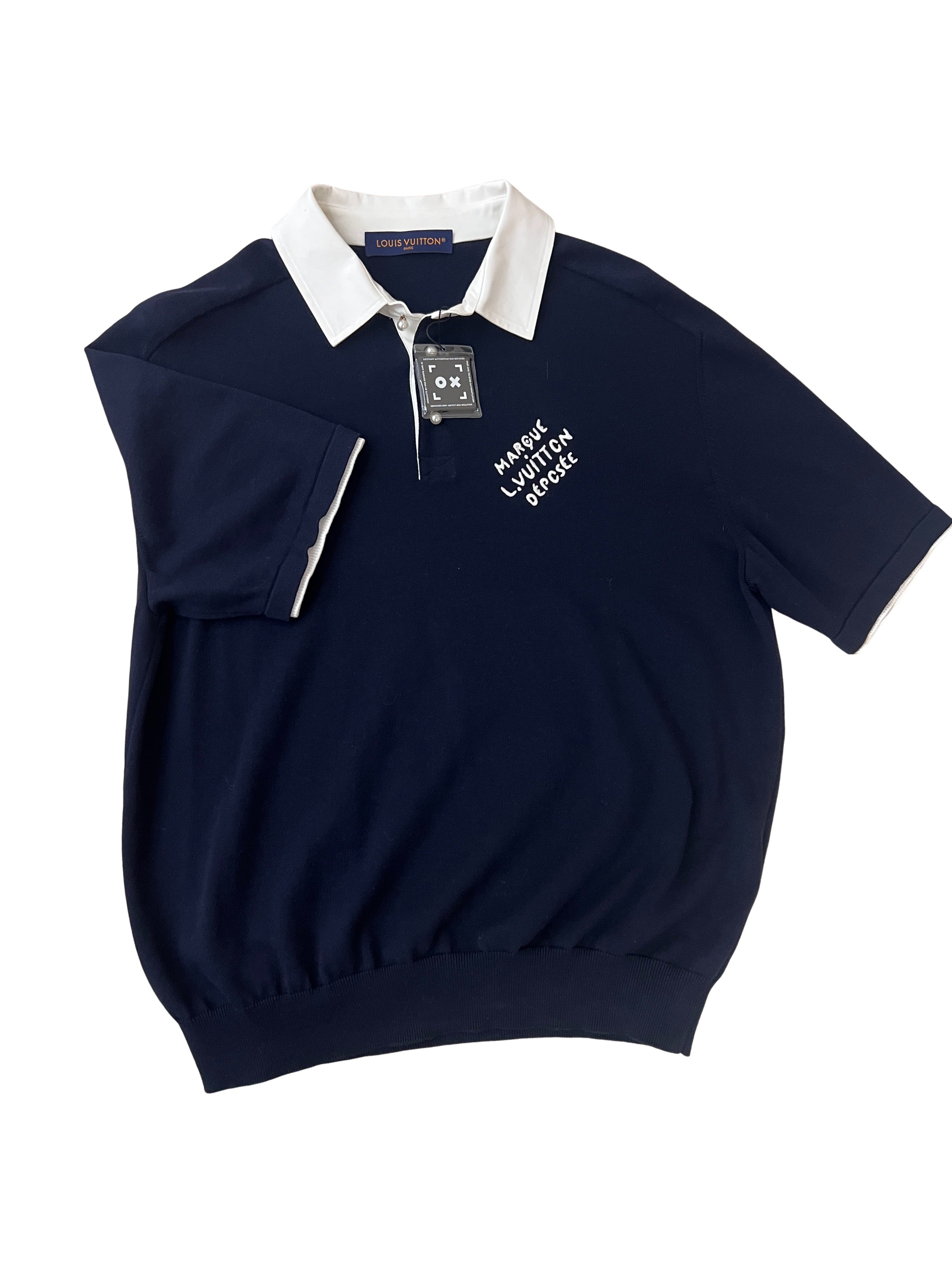 Louis Vuitton Embroidered Short-Sleeved Cotton Blend Polo Shirt