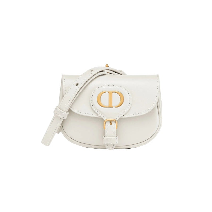 CHRISTIAN DIOR - Christian Dior Box Calfskin East West Bobby Bag Latte