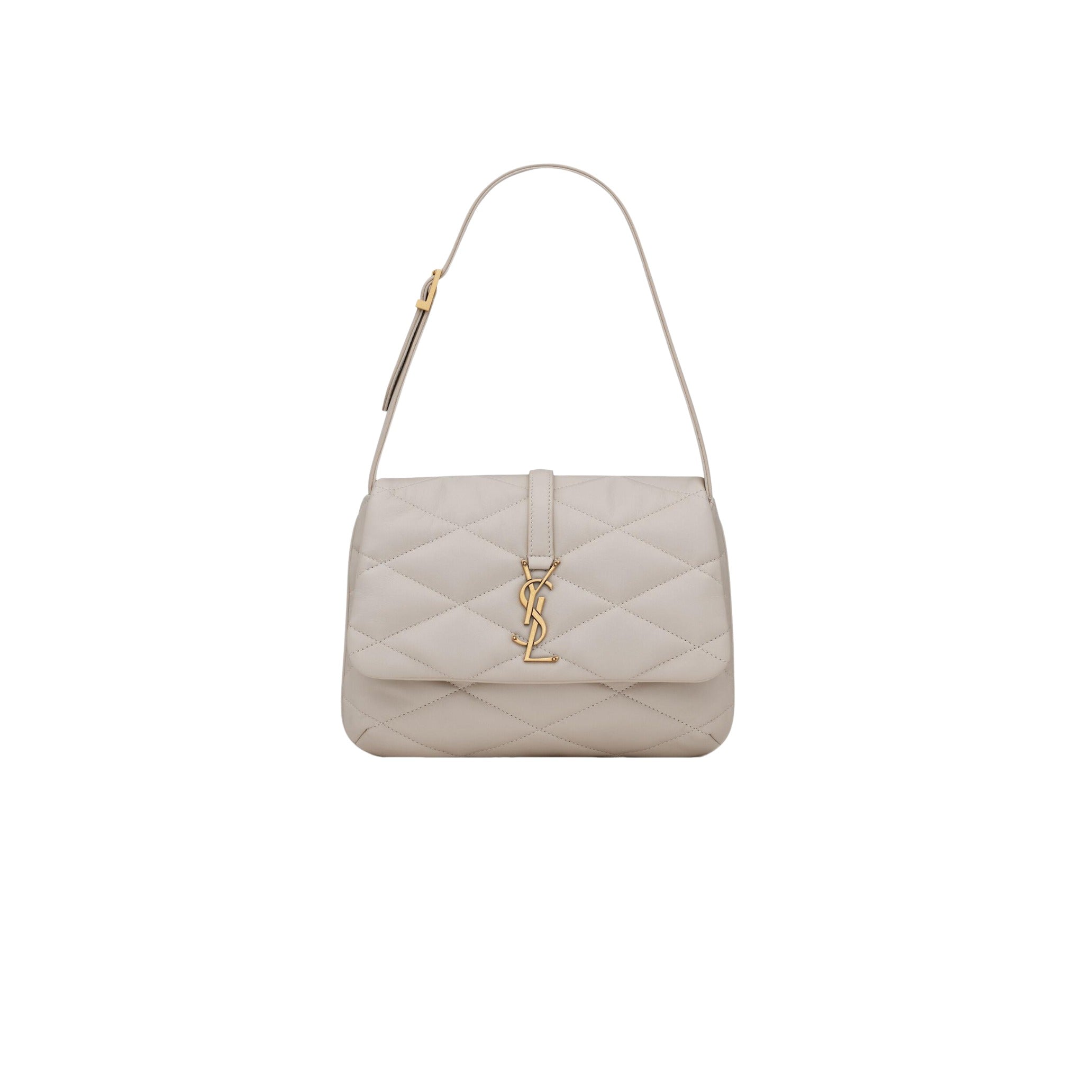 SAINT LAURENT - Saint Laurent Lambskin Quilted Le 57 Diamond Shoulder Bag