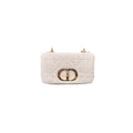 Christian Dior Linen Macrocannage Small Caro Bag Rose