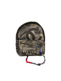 CHANEL - Chanel Graffiti Printed Canvas Backpack Black