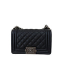 CHANEL - Chanel Caviar Quilted Small Boy Flap Black