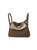 HERMES - HermÃ¨s Lindy 26 Etoupe Taurillon Clemence Gold Hardware C Stamp