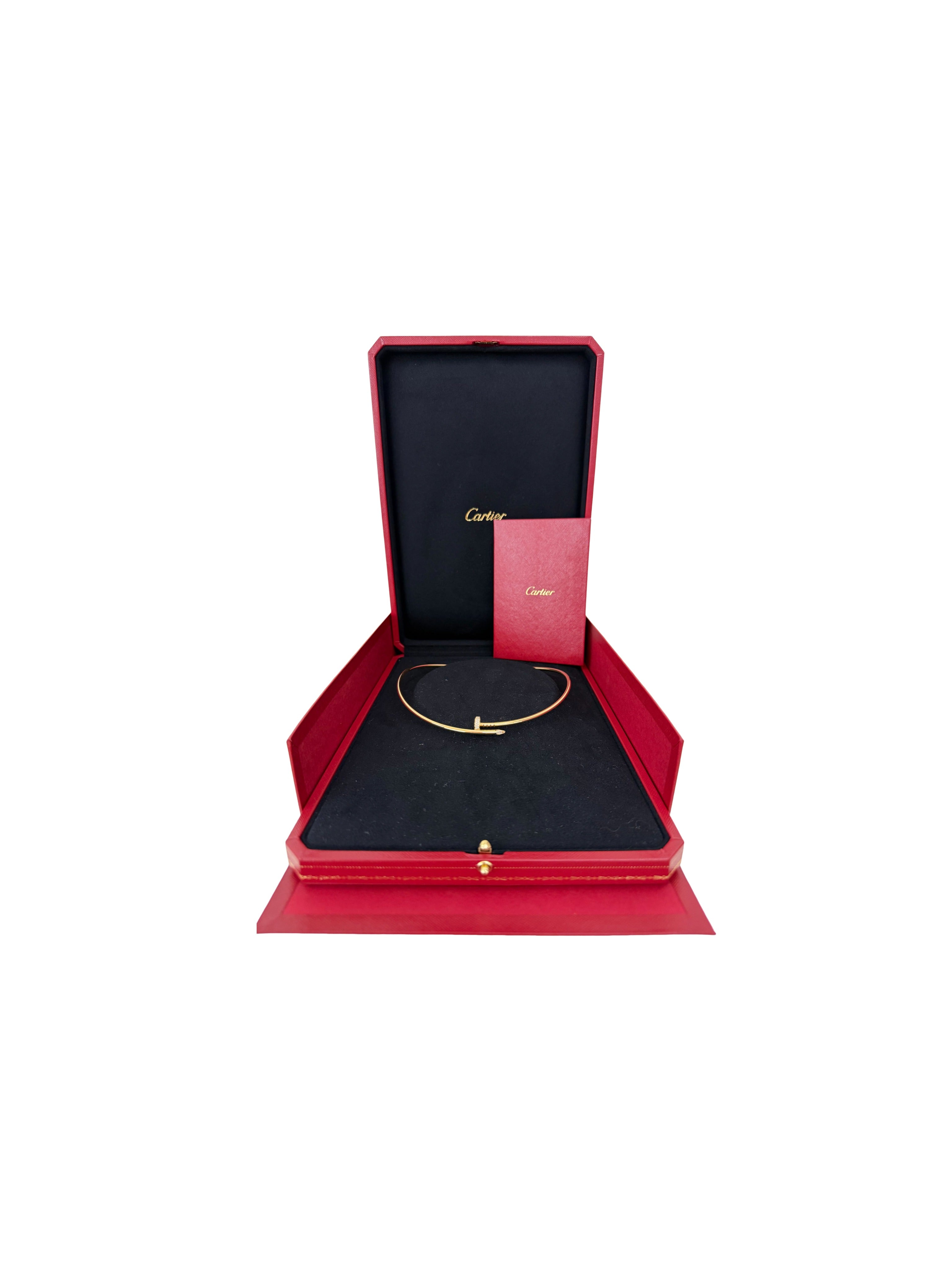Cartier 18K Yellow Gold Juste Un Clou Necklace With Diamonds