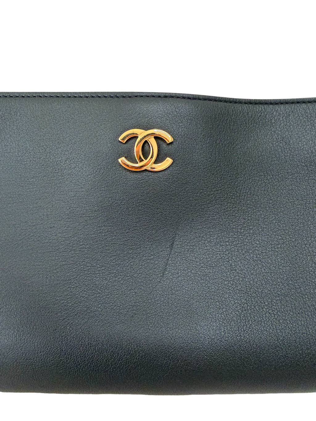 Chanel Chic Studs Clutch Bag Black Lambskin Gold Hardware