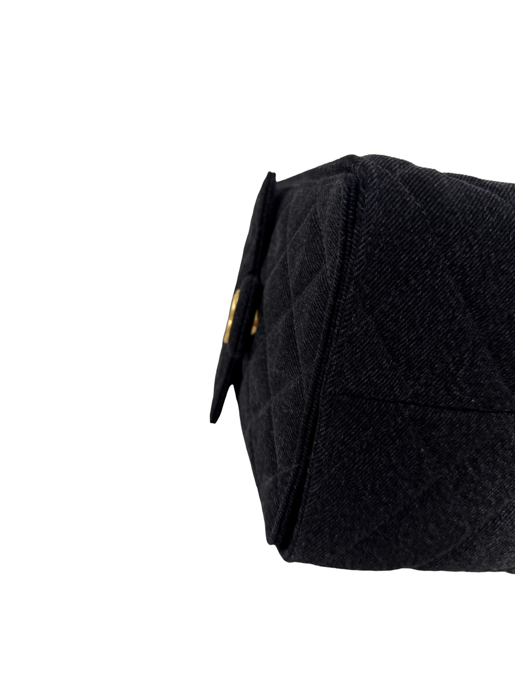 Chanel Washed Denim Quilted Medium Chanel 25 Handbag Black
