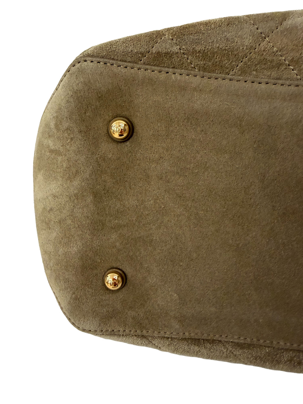Chanel Suede Tote Bag Beige