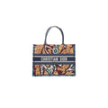CHRISTIAN DIOR - Christian Dior Canvas Embroidered Paisley Medium Book Tote