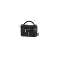 SAINT LAURENT - Saint Laurent black quilted lambskin Gaby vanity case