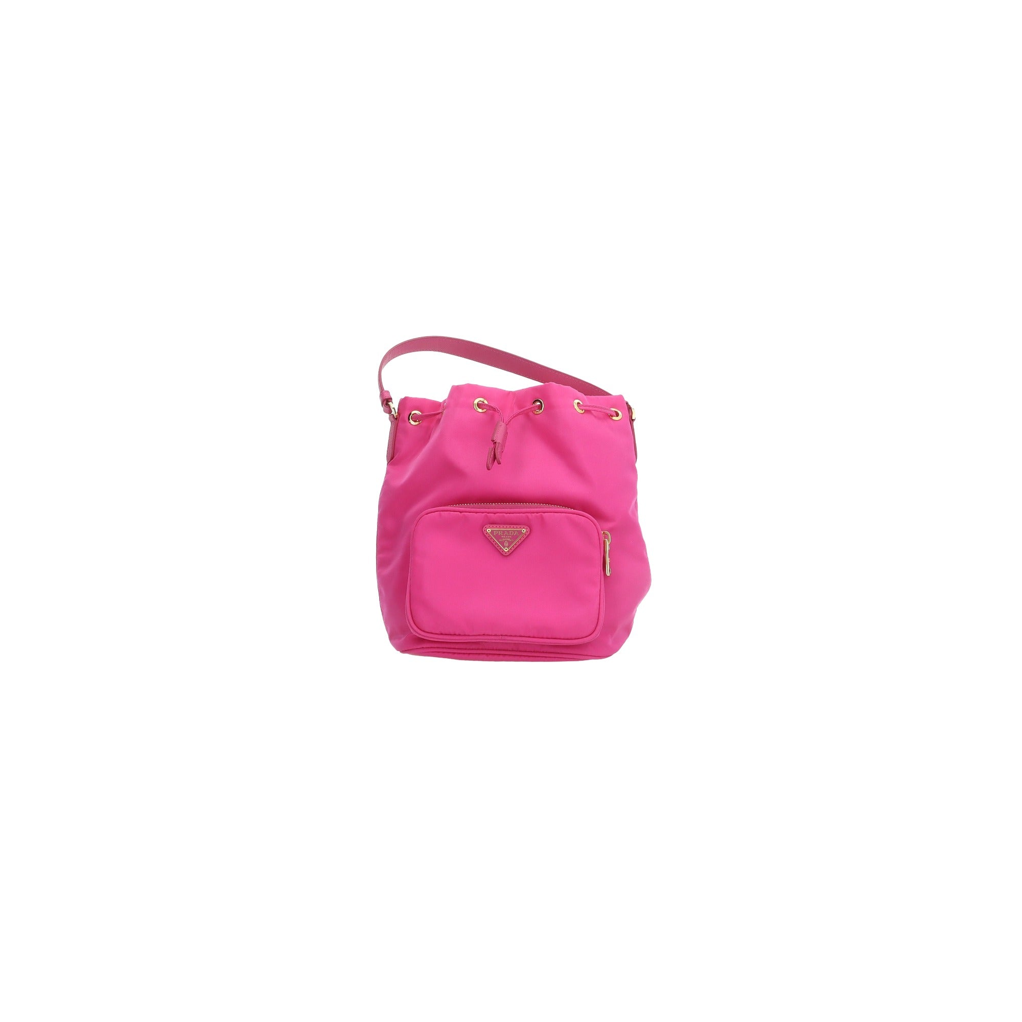 Prada Re-Nylon Saffiano Duet Bucket Crossbody Bag