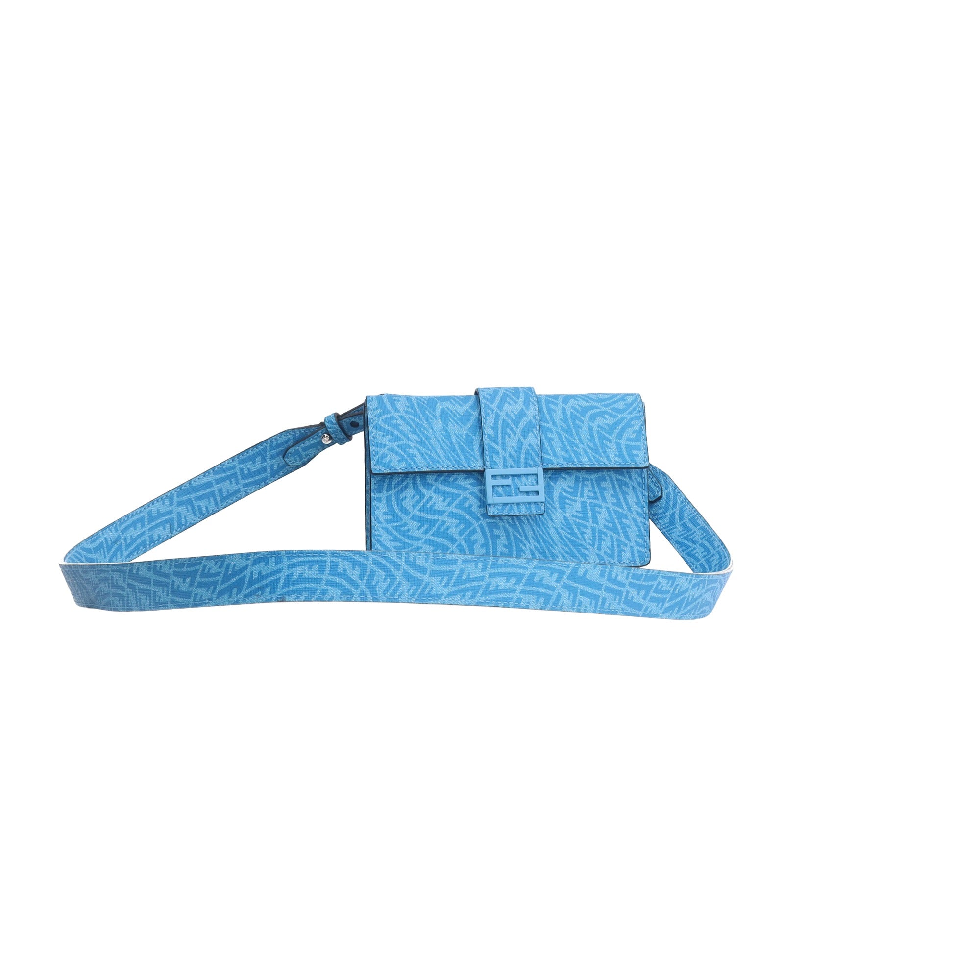 FENDI - Fendi Small Enamel FF Vertigo Baguette Shoulder Bag