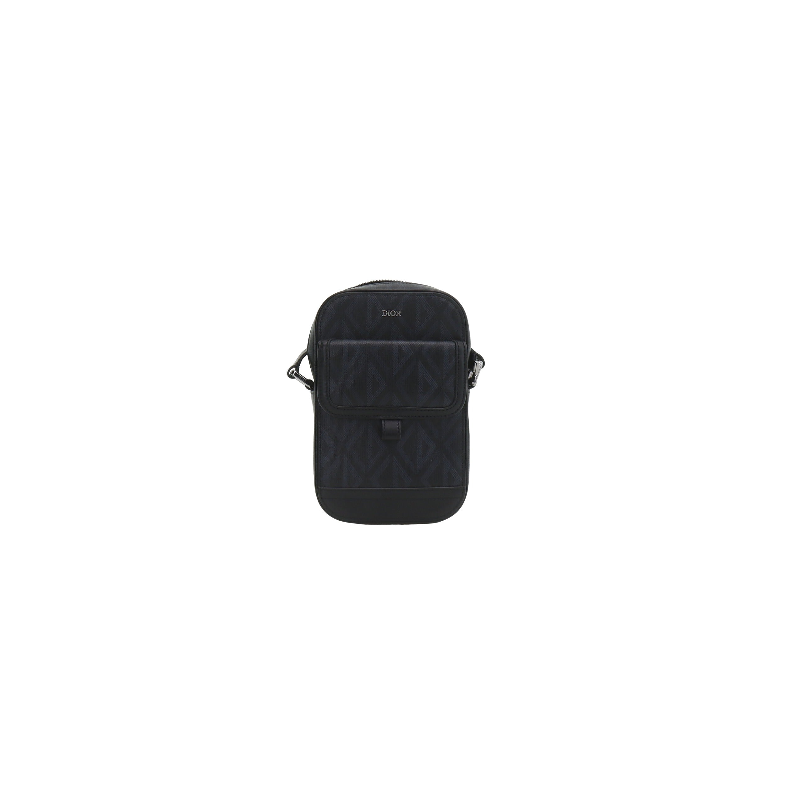 CHRISTIAN DIOR - Christian Dior MEN CD Diamond Vertical Wallet On Strap