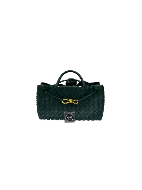 Bottega Veneta Nappa Intrecciato Small East West Andiamo Shoulder Bag Emerald Green