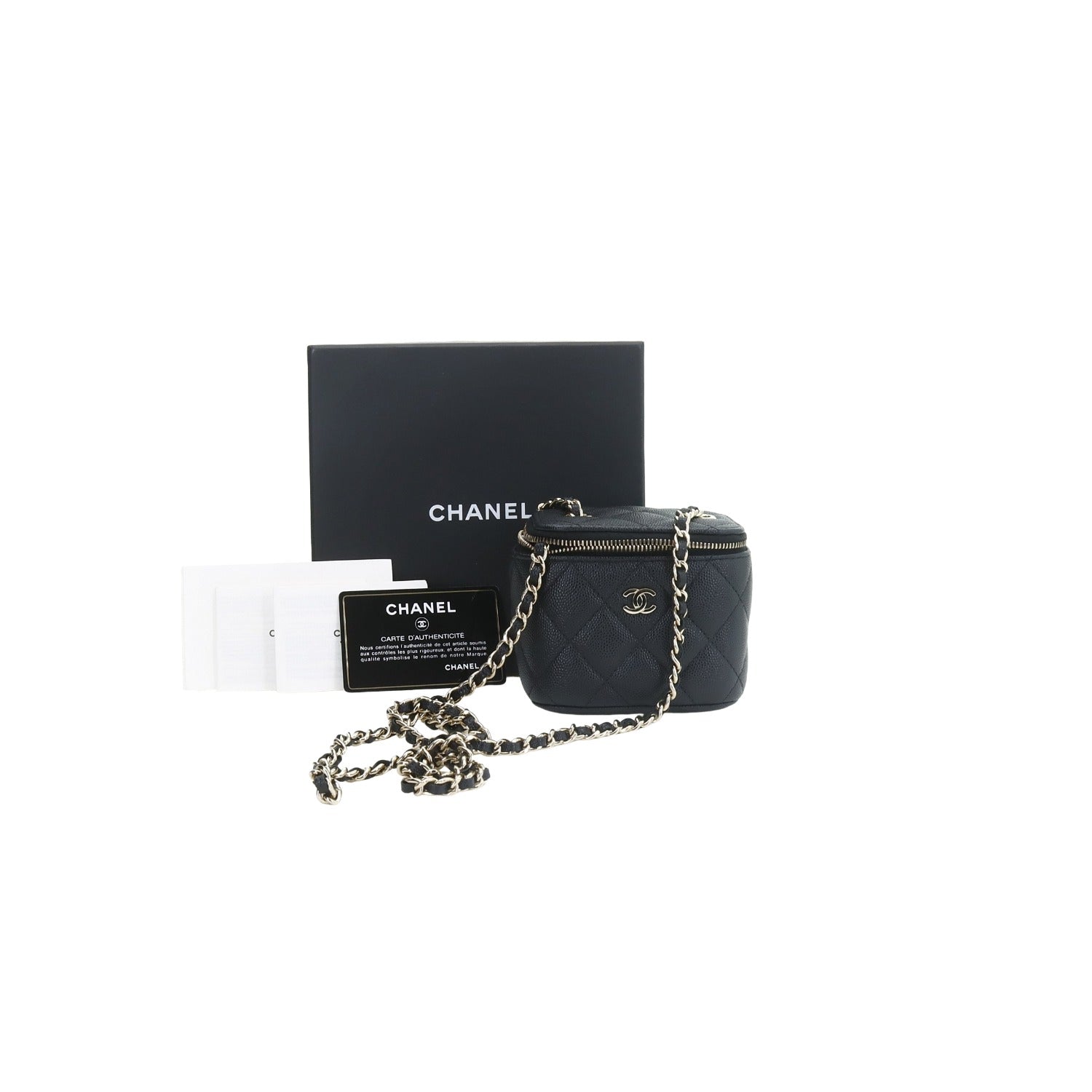 Chanel Caviar Quilted Mini Vanity Case