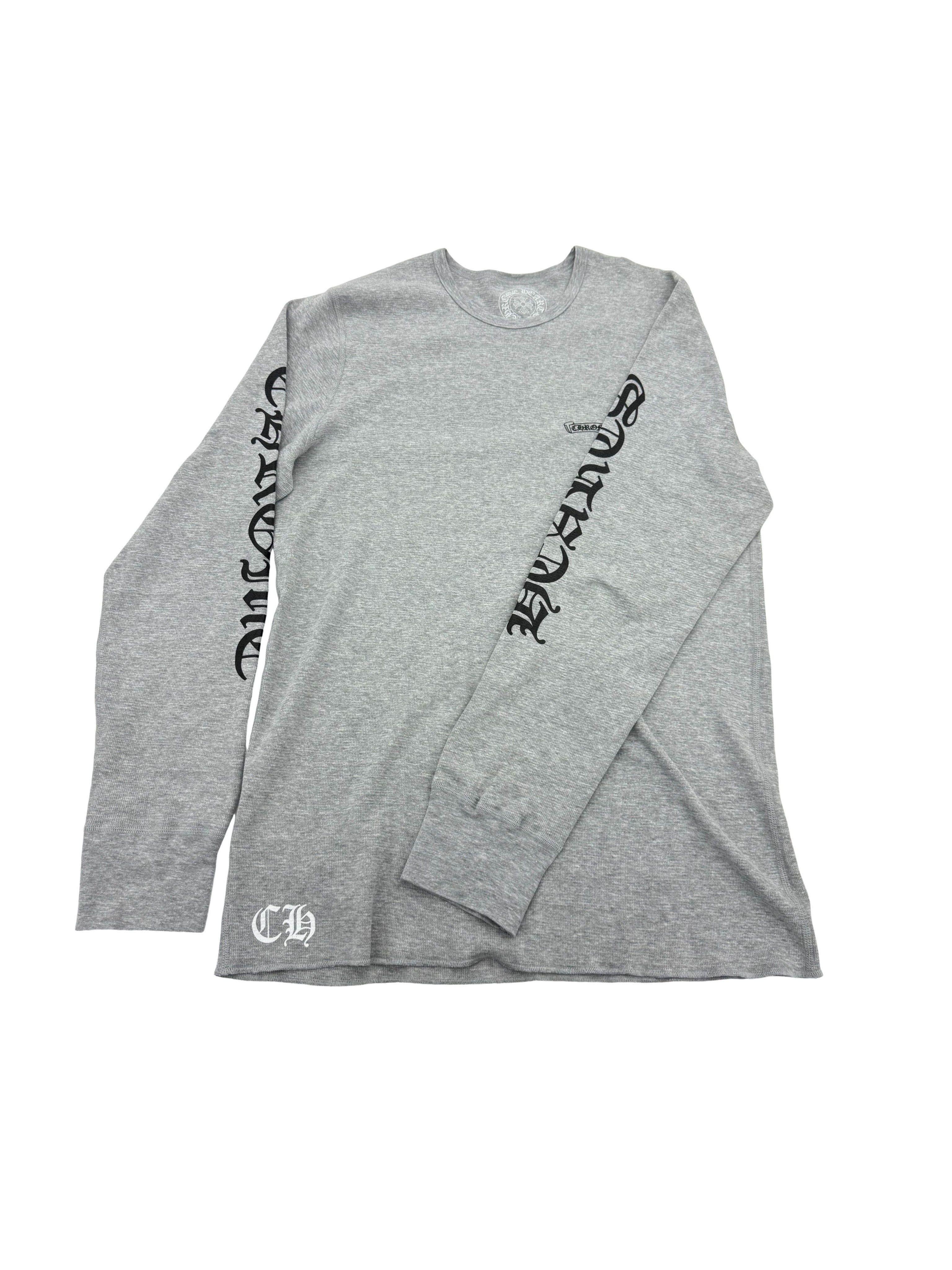 Chrome Hearts Scroll Logo Long-Sleeve Thermal T-Shirt
