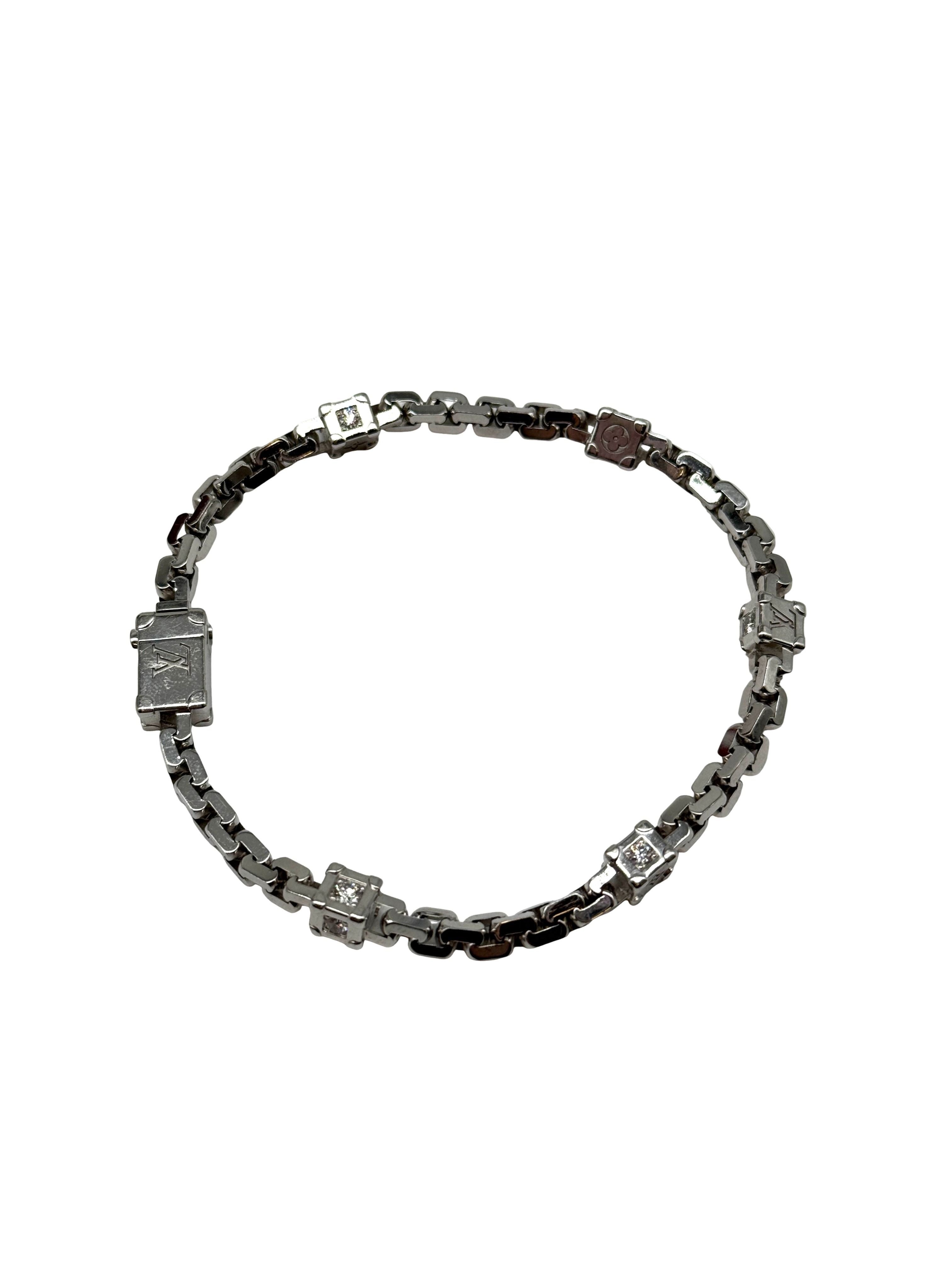 Louis Vuitton White Gold Bracelet